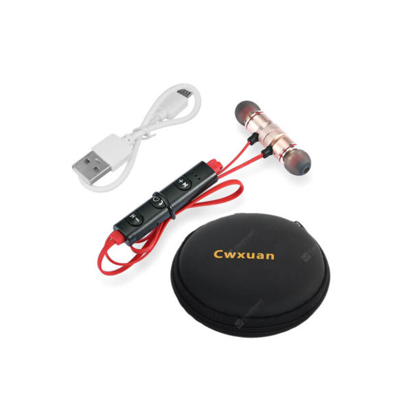 Cwxuan Sports Magnetic Bluetooth V4.1 Stereo Earphone with Microphone