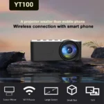 Yt100 tragbarer Smart-Projektor WLAN-Mini-Projektor HD-Video projektor kompatibel für Smartphones Tablet