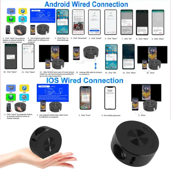 Mini-Projektor Smart-TV-WLAN tragbare Heimkino-Synchron isierung Telefon Beamer LED-Projektoren kleine Kinder Handy-Projektor